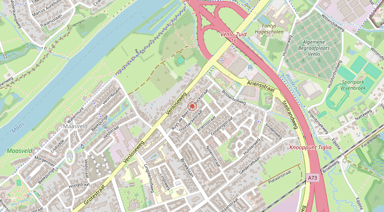 Kaart van de omgeving van de melding