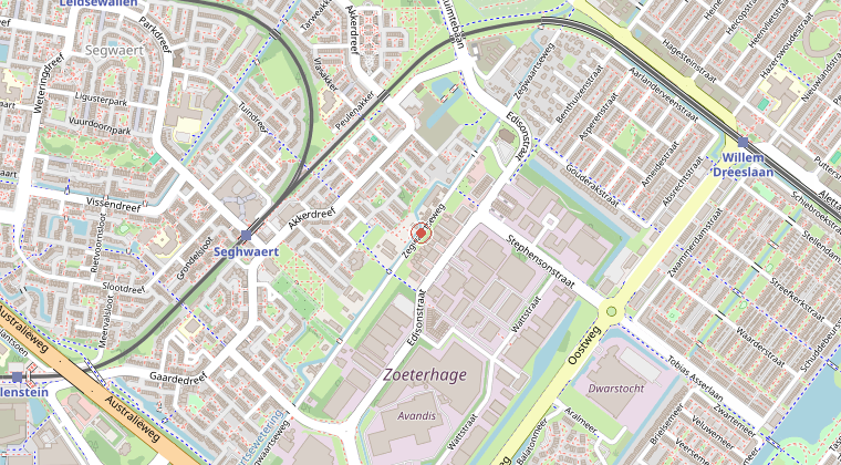Kaart van de omgeving van de melding