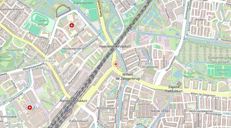 Kaart van de omgeving van de melding