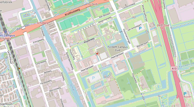 Kaart van de omgeving van de melding