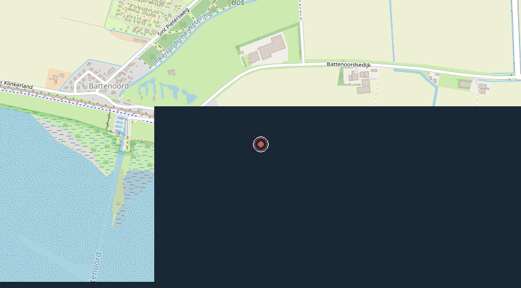 Kaart van de omgeving van de melding