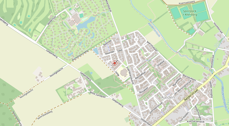 Kaart van de omgeving van de melding