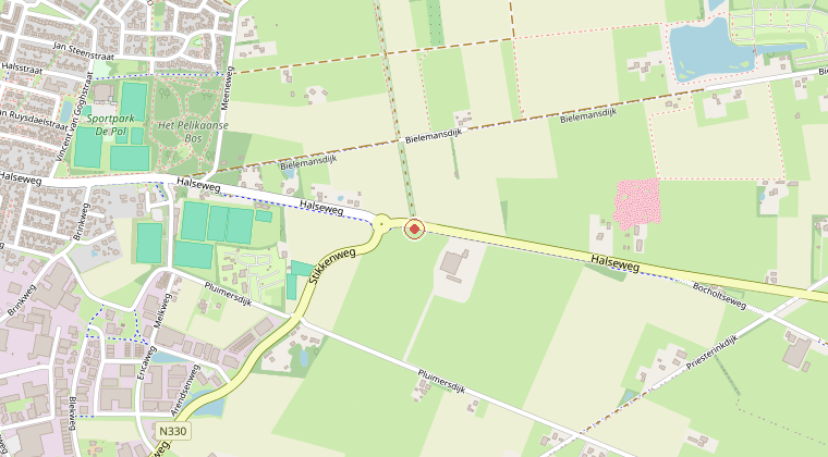 Kaart van de omgeving van de melding
