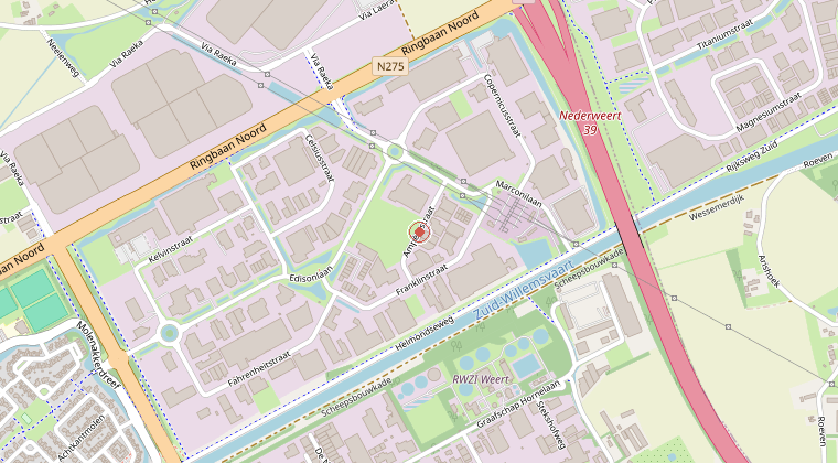 Kaart van de omgeving van de melding