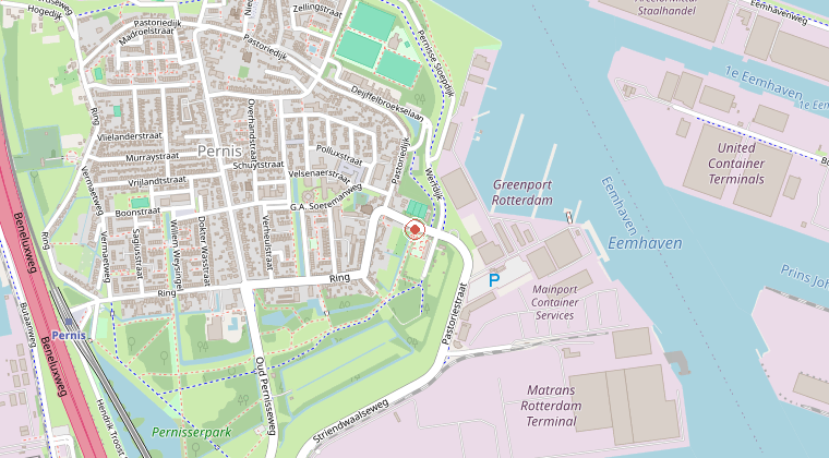 Kaart van de omgeving van de melding