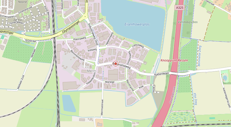 Kaart van de omgeving van de melding