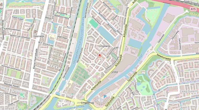 Kaart van de omgeving van de melding
