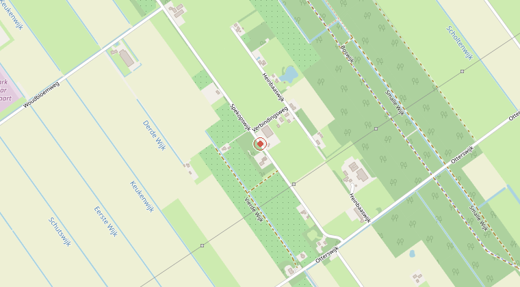 Kaart van de omgeving van de melding