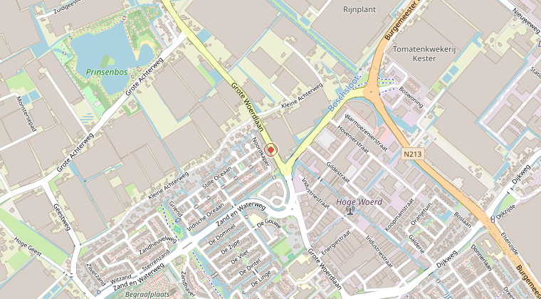 Kaart van de omgeving van de melding