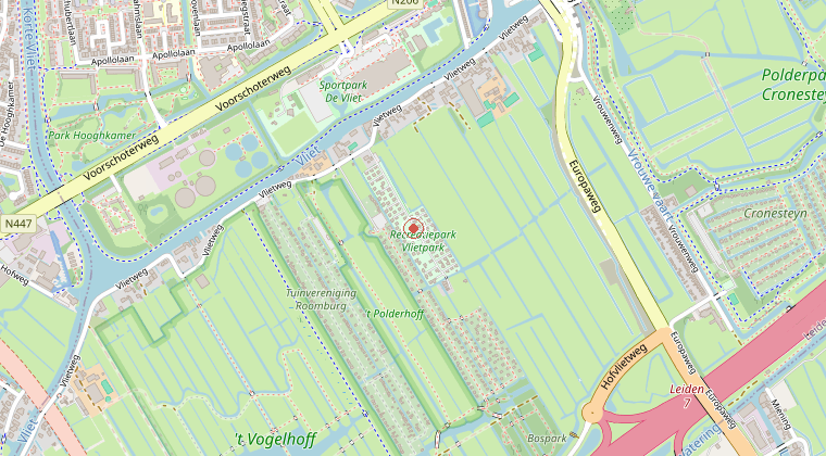 Kaart van de omgeving van de melding