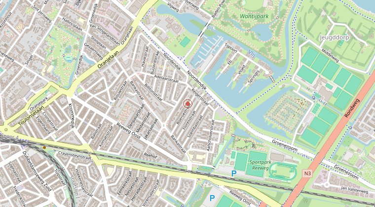 Kaart van de omgeving van de melding
