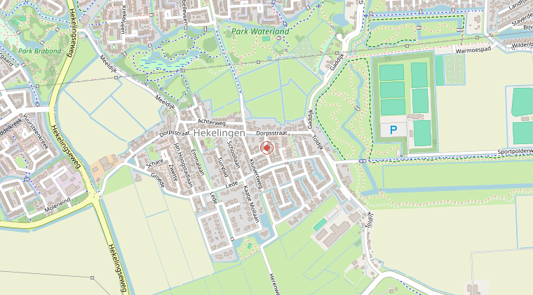 Kaart van de omgeving van de melding