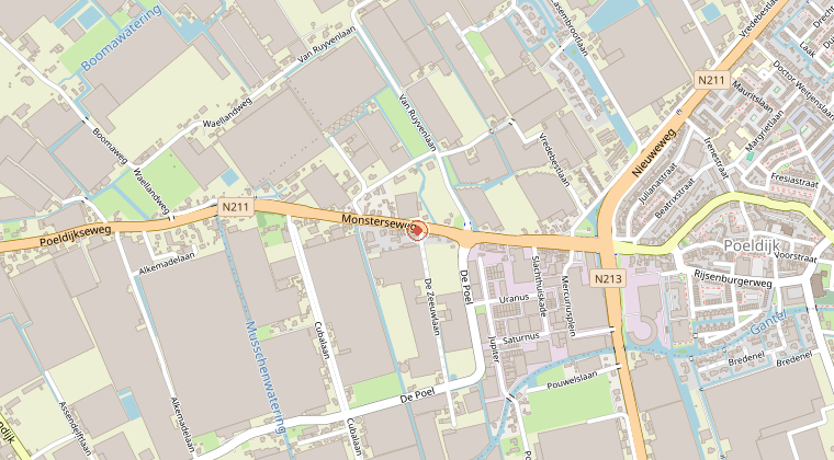 Kaart van de omgeving van de melding