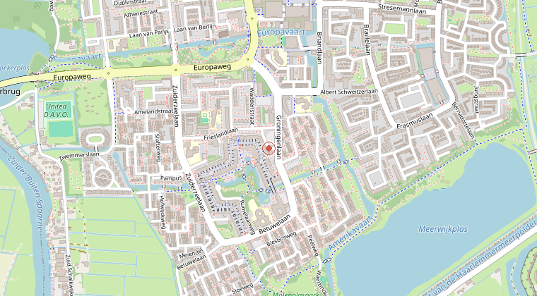 Kaart van de omgeving van de melding