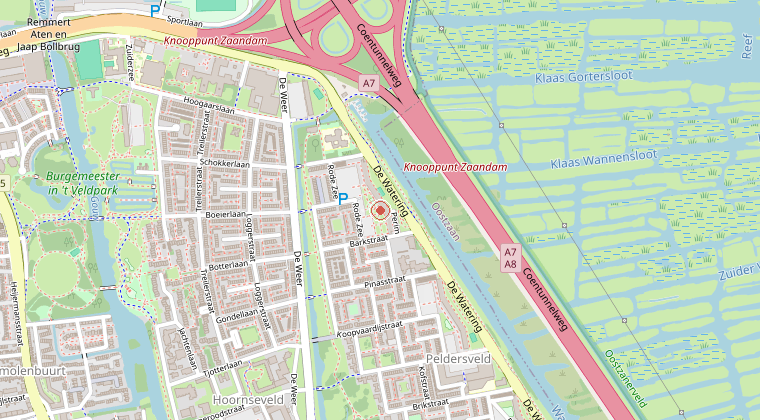Kaart van de omgeving van de melding