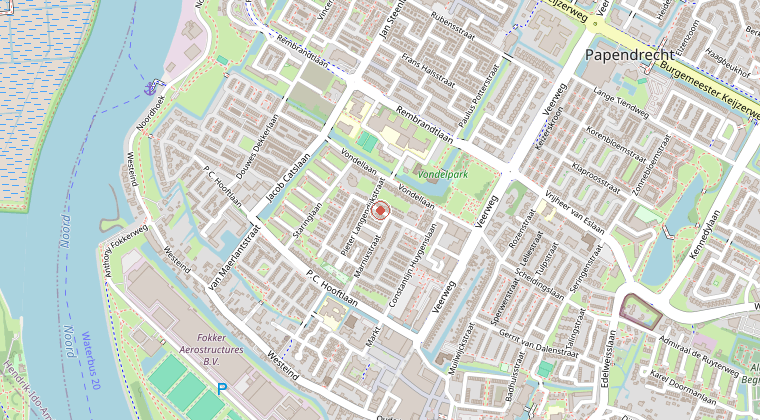 Kaart van de omgeving van de melding