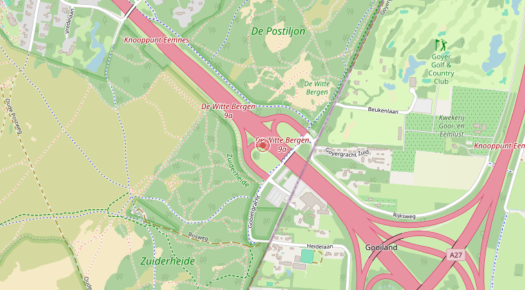 Kaart van de omgeving van de melding