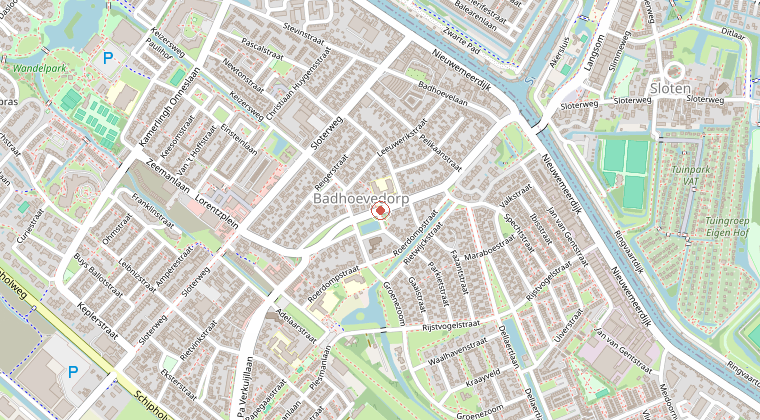 Kaart van de omgeving van de melding