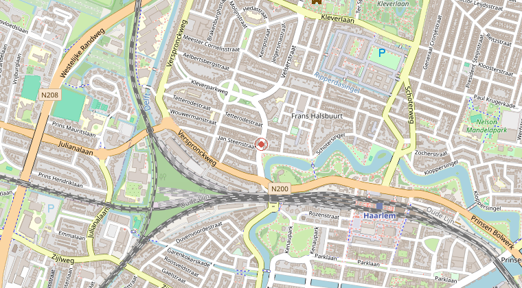 Kaart van de omgeving van de melding
