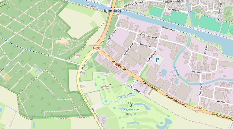 Kaart van de omgeving van de melding