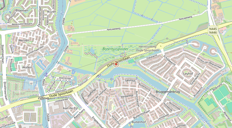 Kaart van de omgeving van de melding