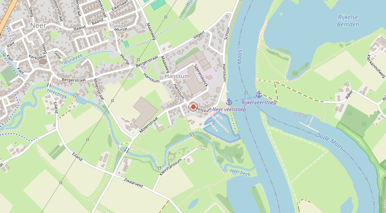Kaart van de omgeving van de melding