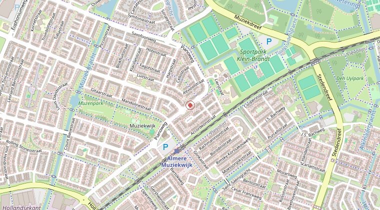 Kaart van de omgeving van de melding