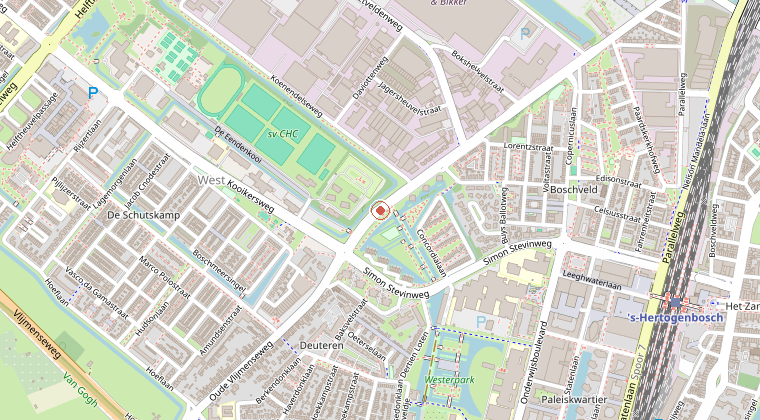 Kaart van de omgeving van de melding