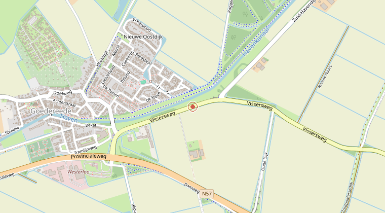 Kaart van de omgeving van de melding