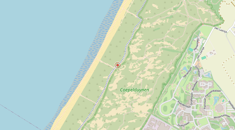 Kaart van de omgeving van de melding