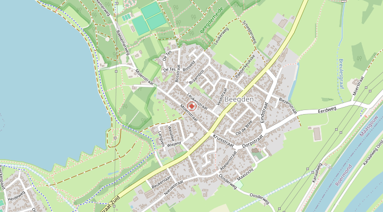 Kaart van de omgeving van de melding