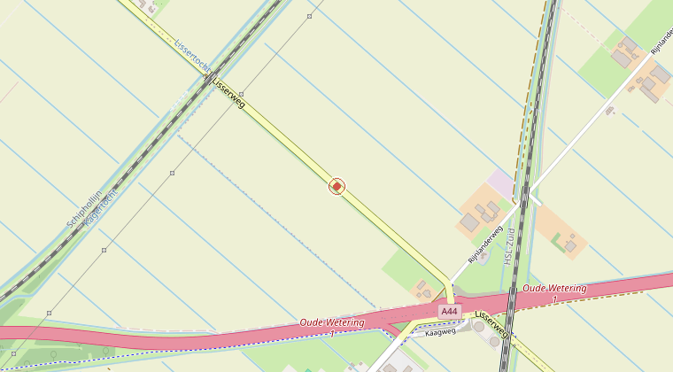 Kaart van de omgeving van de melding