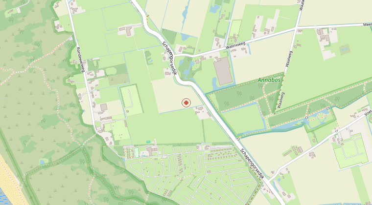 Kaart van de omgeving van de melding