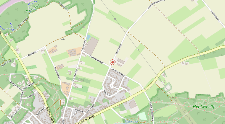 Kaart van de omgeving van de melding