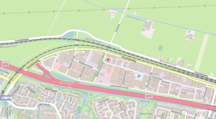 Kaart van de omgeving van de melding