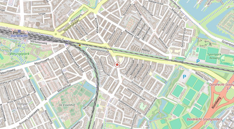 Kaart van de omgeving van de melding