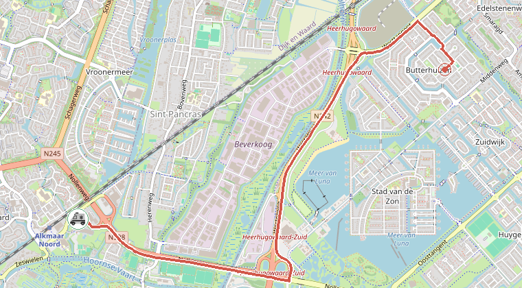Kaart van de omgeving van de melding