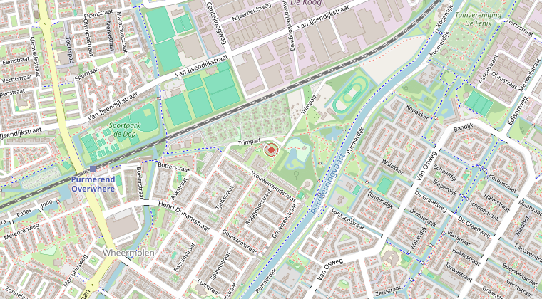 Kaart van de omgeving van de melding