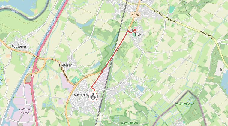 Kaart van de omgeving van de melding
