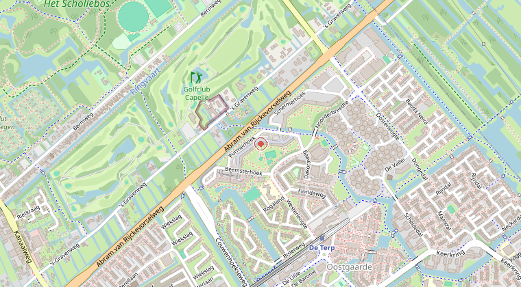 Kaart van de omgeving van de melding