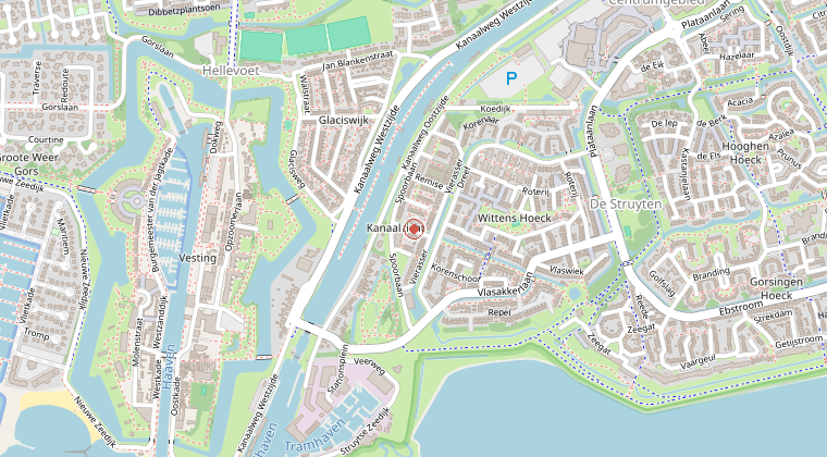 Kaart van de omgeving van de melding