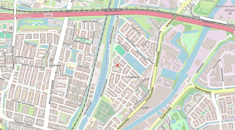 Kaart van de omgeving van de melding