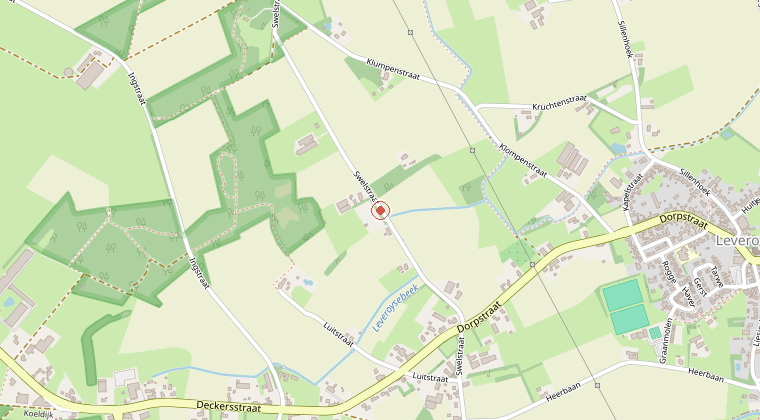 Kaart van de omgeving van de melding
