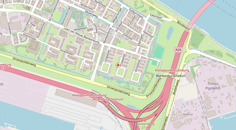 Kaart van de omgeving van de melding