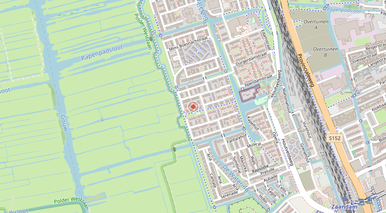 Kaart van de omgeving van de melding