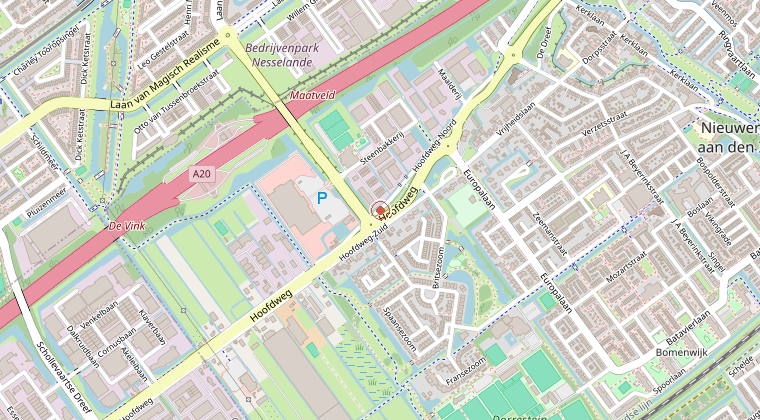Kaart van de omgeving van de melding