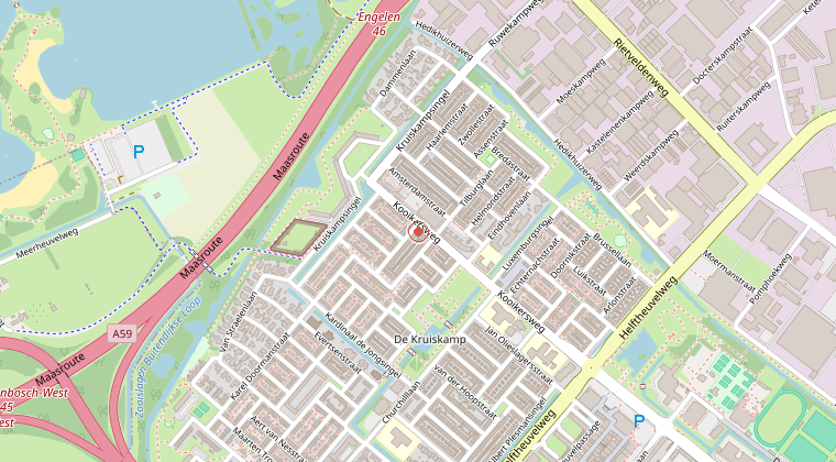Kaart van de omgeving van de melding