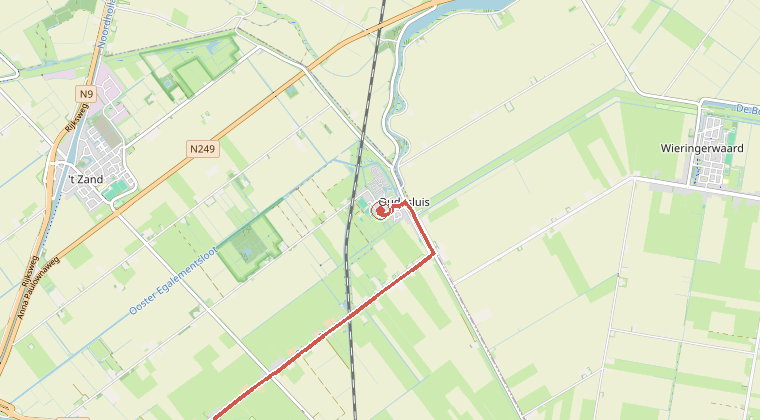 Kaart van de omgeving van de melding