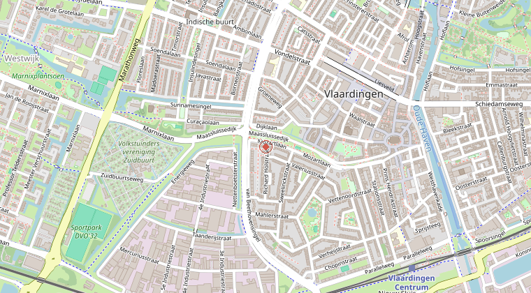 Kaart van de omgeving van de melding