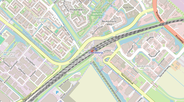 Kaart van de omgeving van de melding